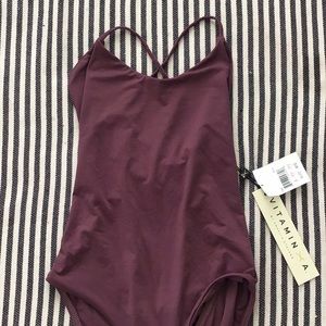 NWT Vitamin A Lace-Up X-Back One Piece Swimsuit